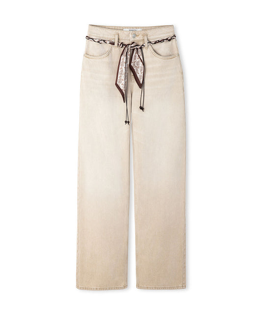 Belted Wide Leg Jeans