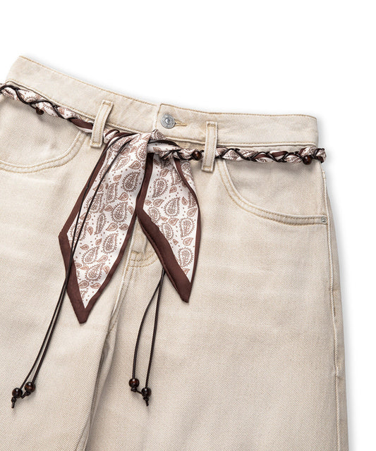 Belted Wide Leg Jeans