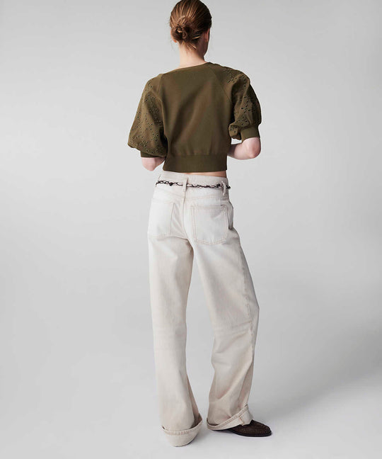 Belted Wide Leg Jeans