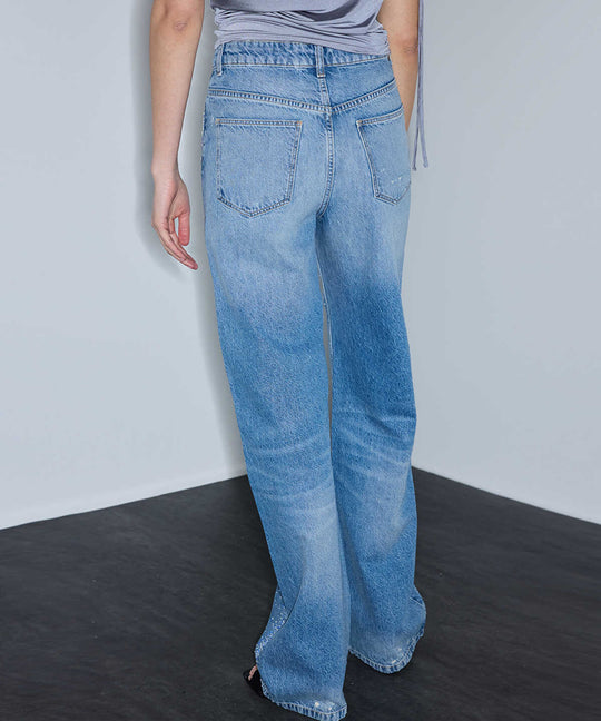 Rhinestone Wide-Leg Jeans