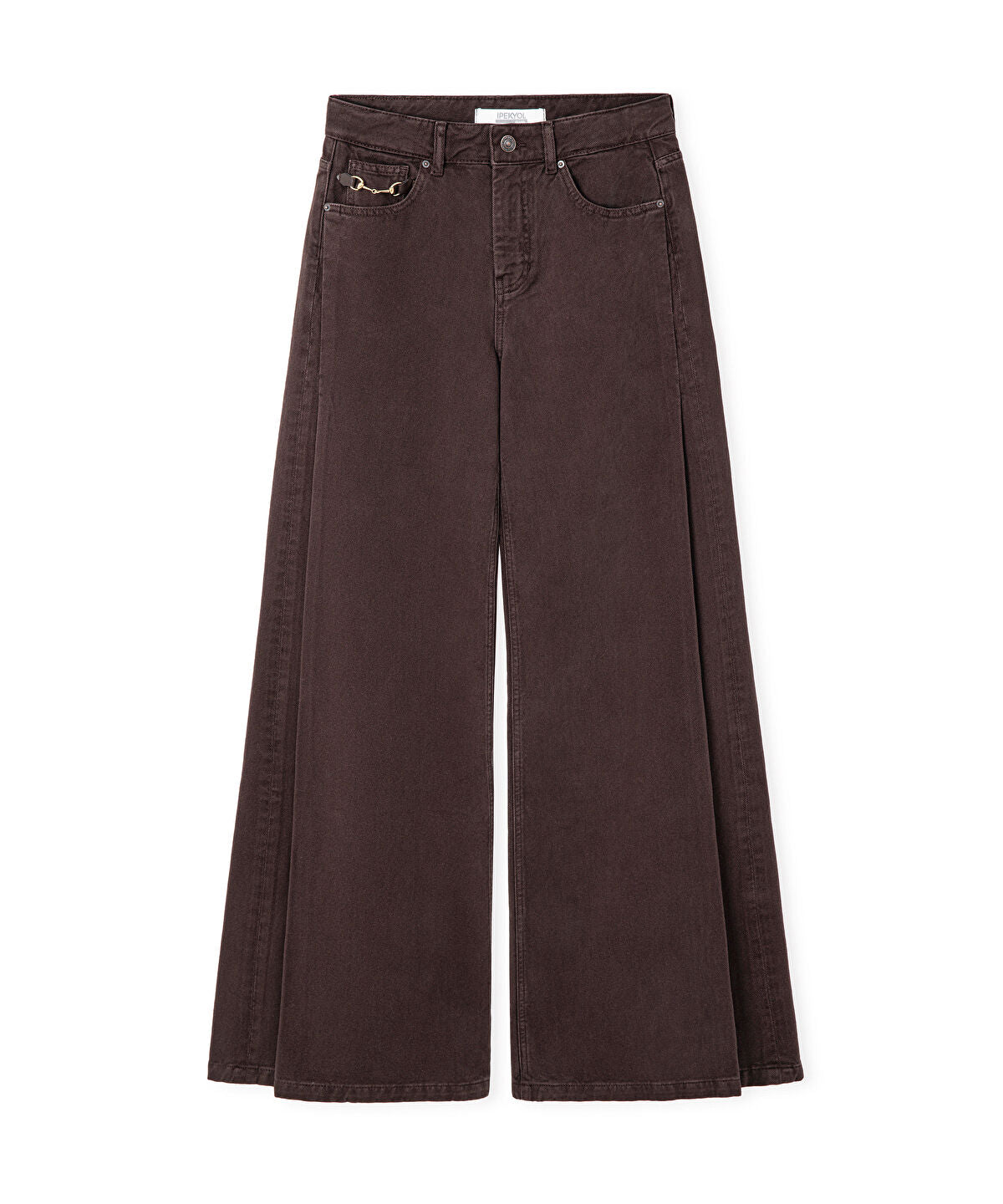 Zoomed Wide-Leg Chain Jeans 