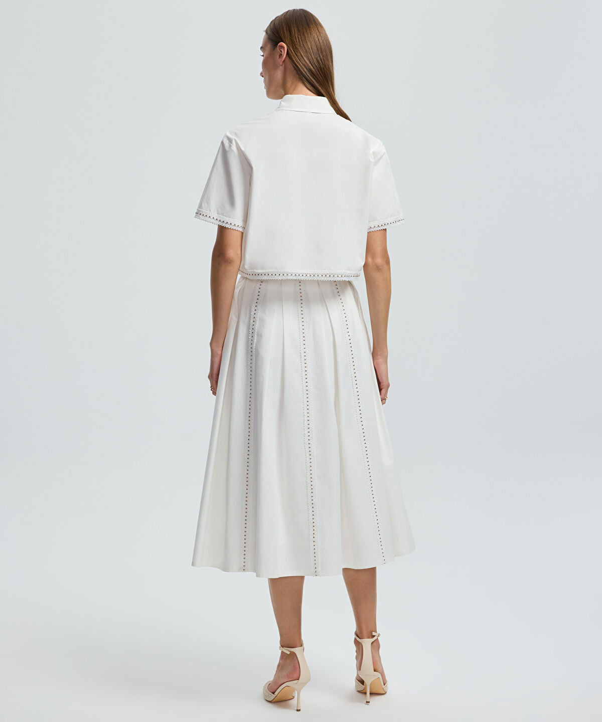 Lace-Trim Poplin Shirt