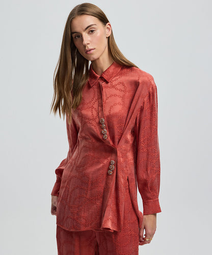Asymmetric Embellished Shirt
