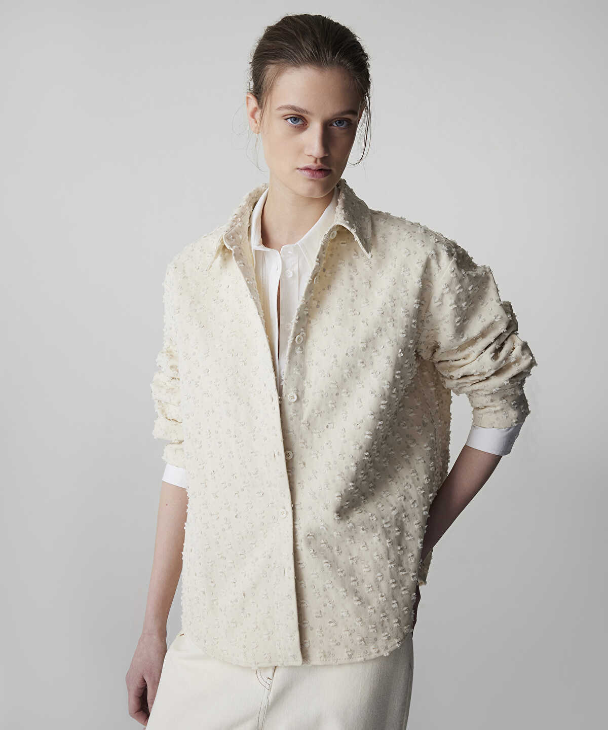 Textured Non-Denim Shirt