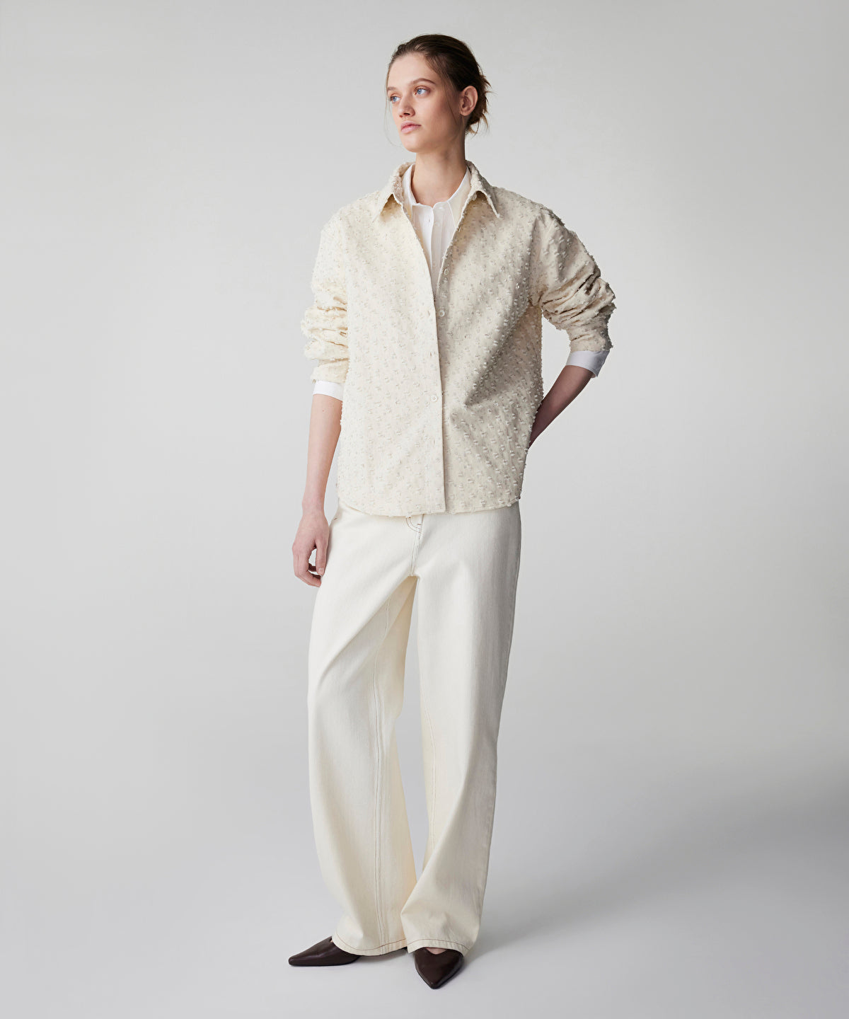 Textured Non-Denim Shirt