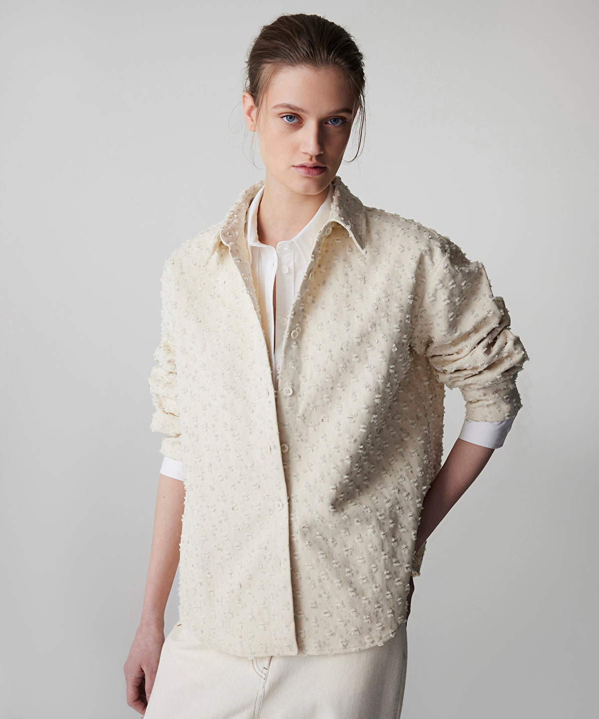 Textured Non-Denim Shirt