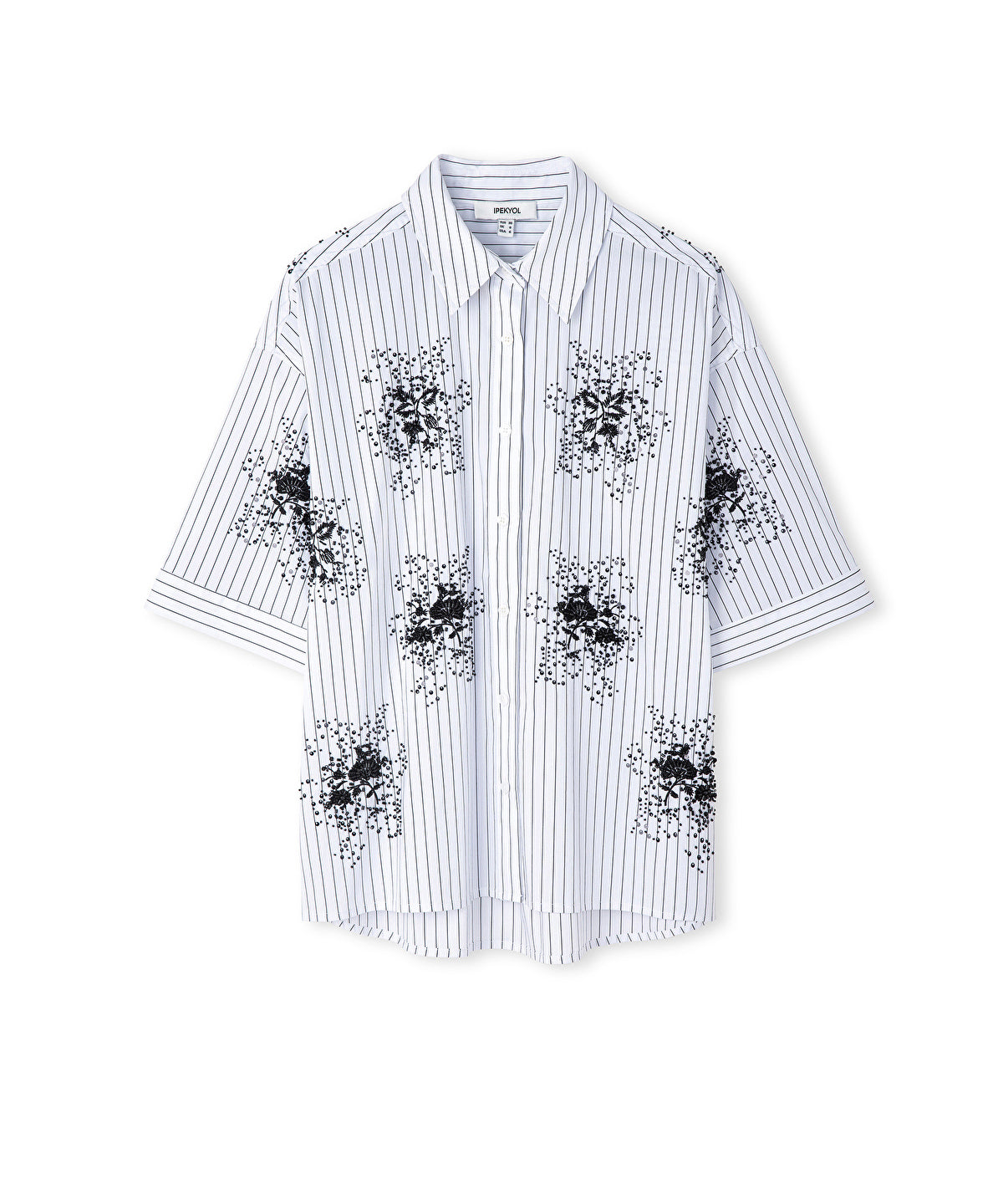 Zoomed Embellished Striped Shirt