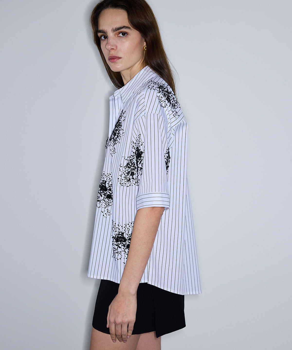 Embellished Striped Shirt