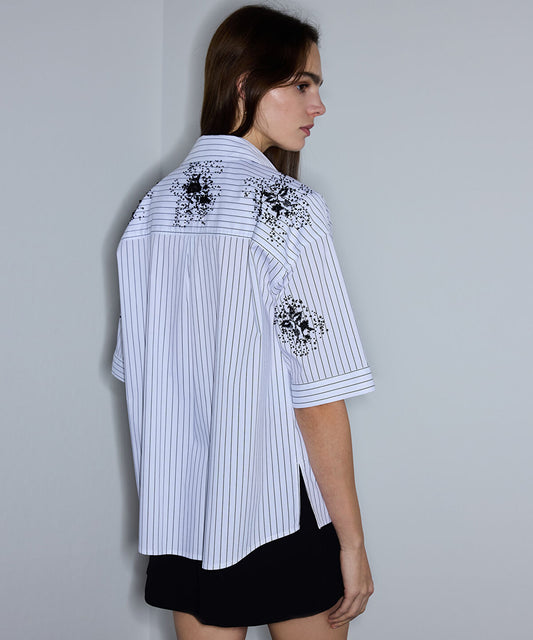 Embellished Striped Shirt