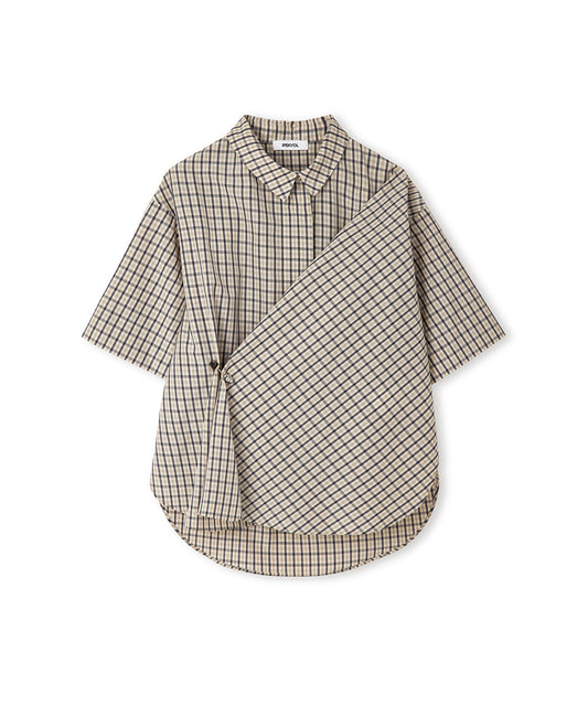 Asymmetric Plaid Shirt
