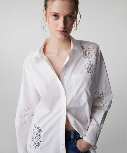 Embroidered Poplin Shirt