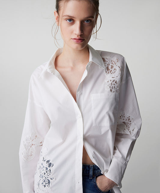 Embroidered Poplin Shirt