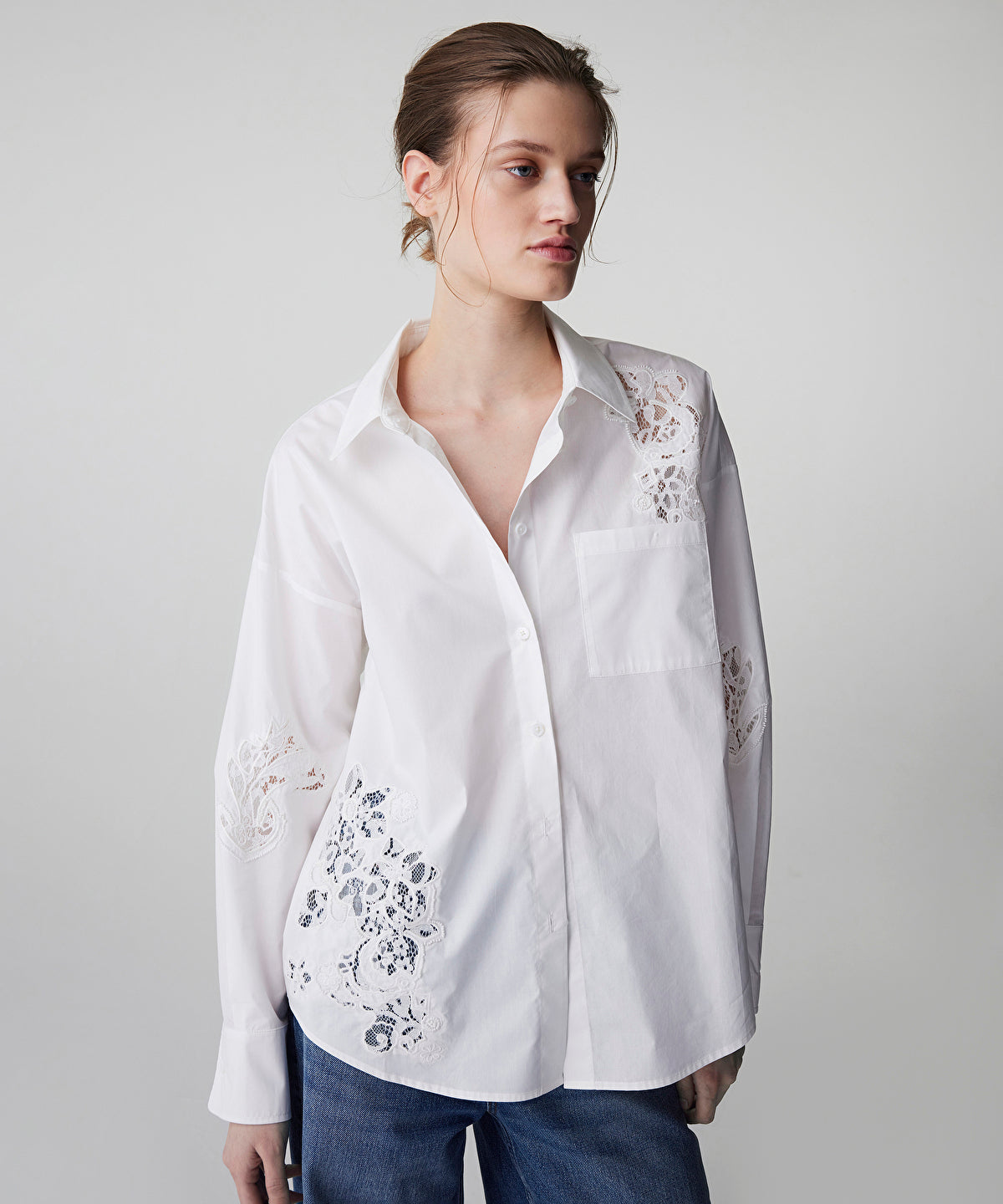 Embroidered Poplin Shirt