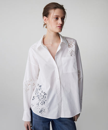 Embroidered Poplin Shirt