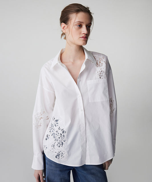 Embroidered Poplin Shirt