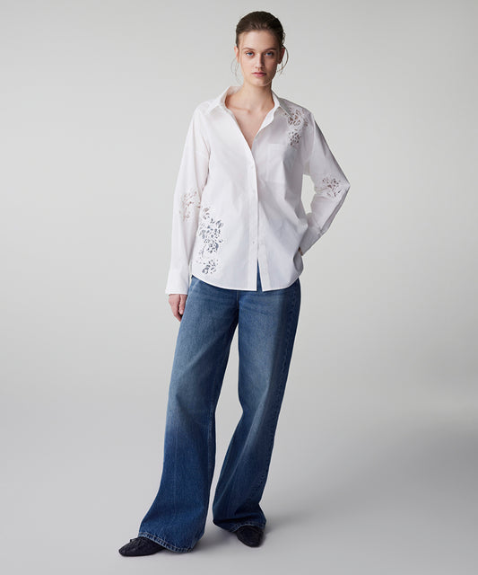 Embroidered Poplin Shirt