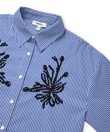 Sequinned Striped Shirt