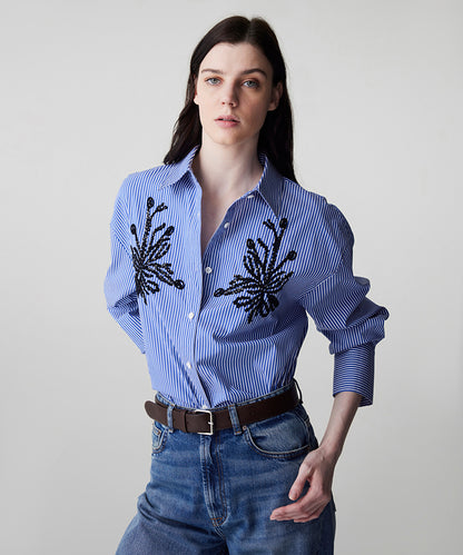 Sequinned Striped Shirt