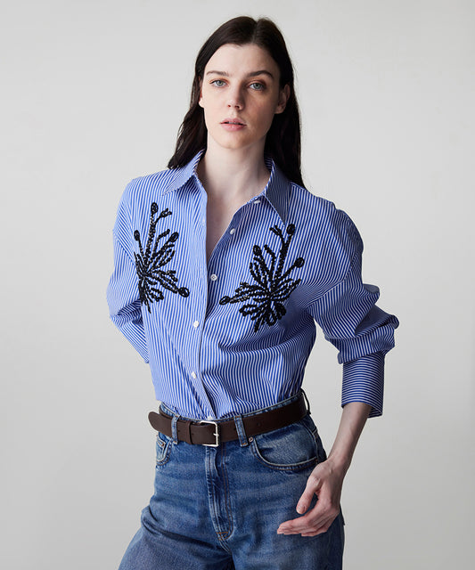 Sequinned Striped Shirt