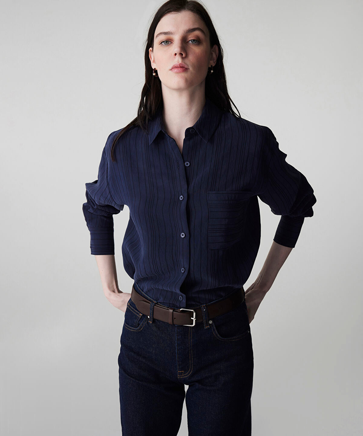 Zoomed Striped Jacquard Shirt
