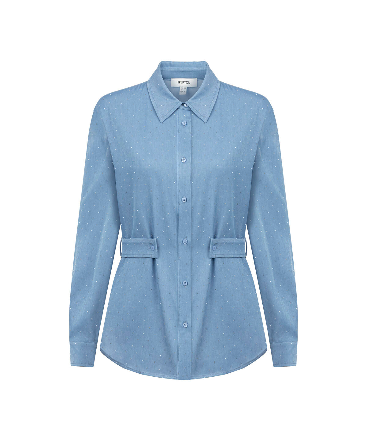 Zoomed Rhinestone Embellished Shirt