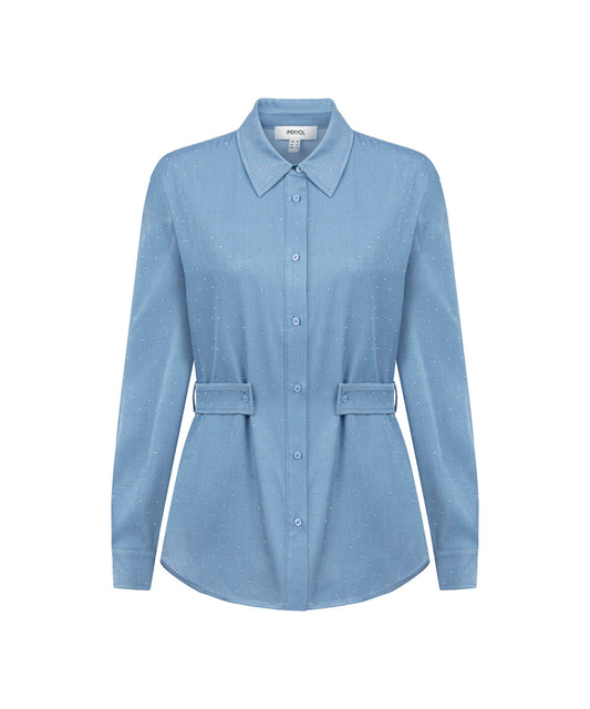 Rhinestone Embellished Shirt