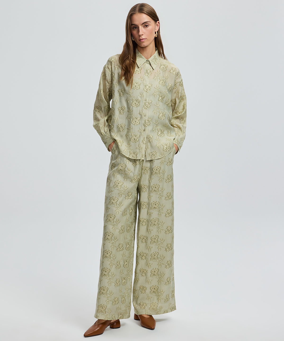 Floral Embroidered Shirt