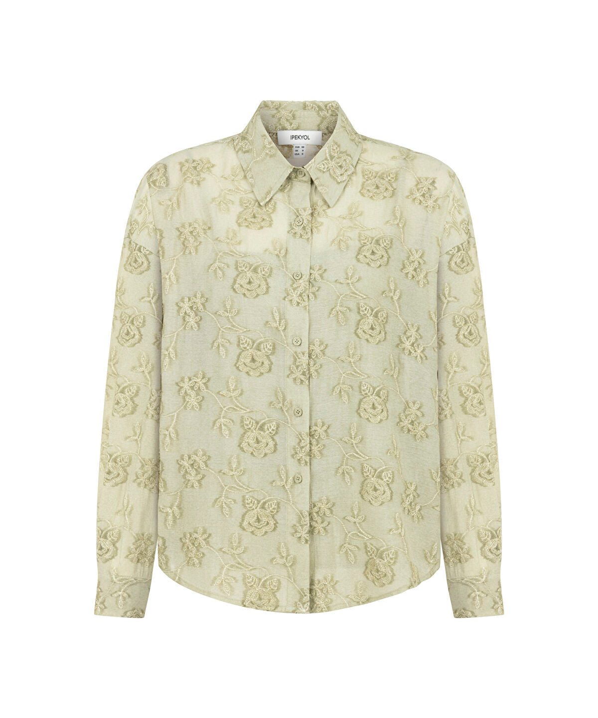 Zoomed Floral Embroidered Shirt