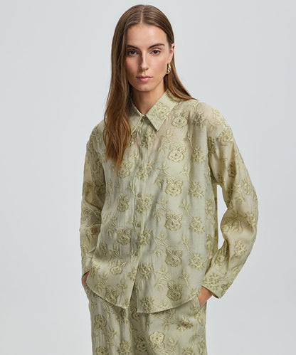 Floral Embroidered Shirt