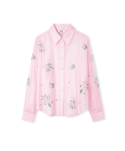 Sequin and Bead-Embellished Shirt