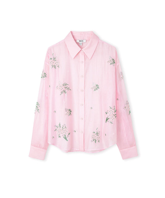 Sequin and Bead-Embellished Shirt