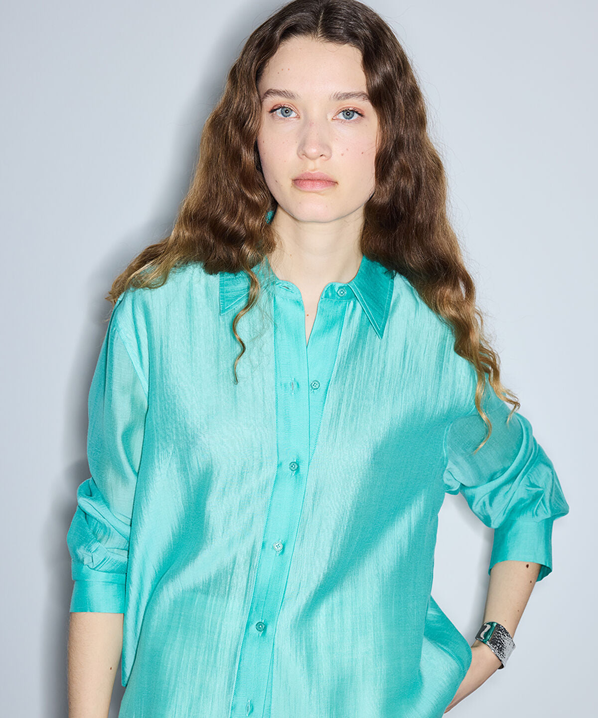 Zoomed Layered Relaxed-Fit Shirt