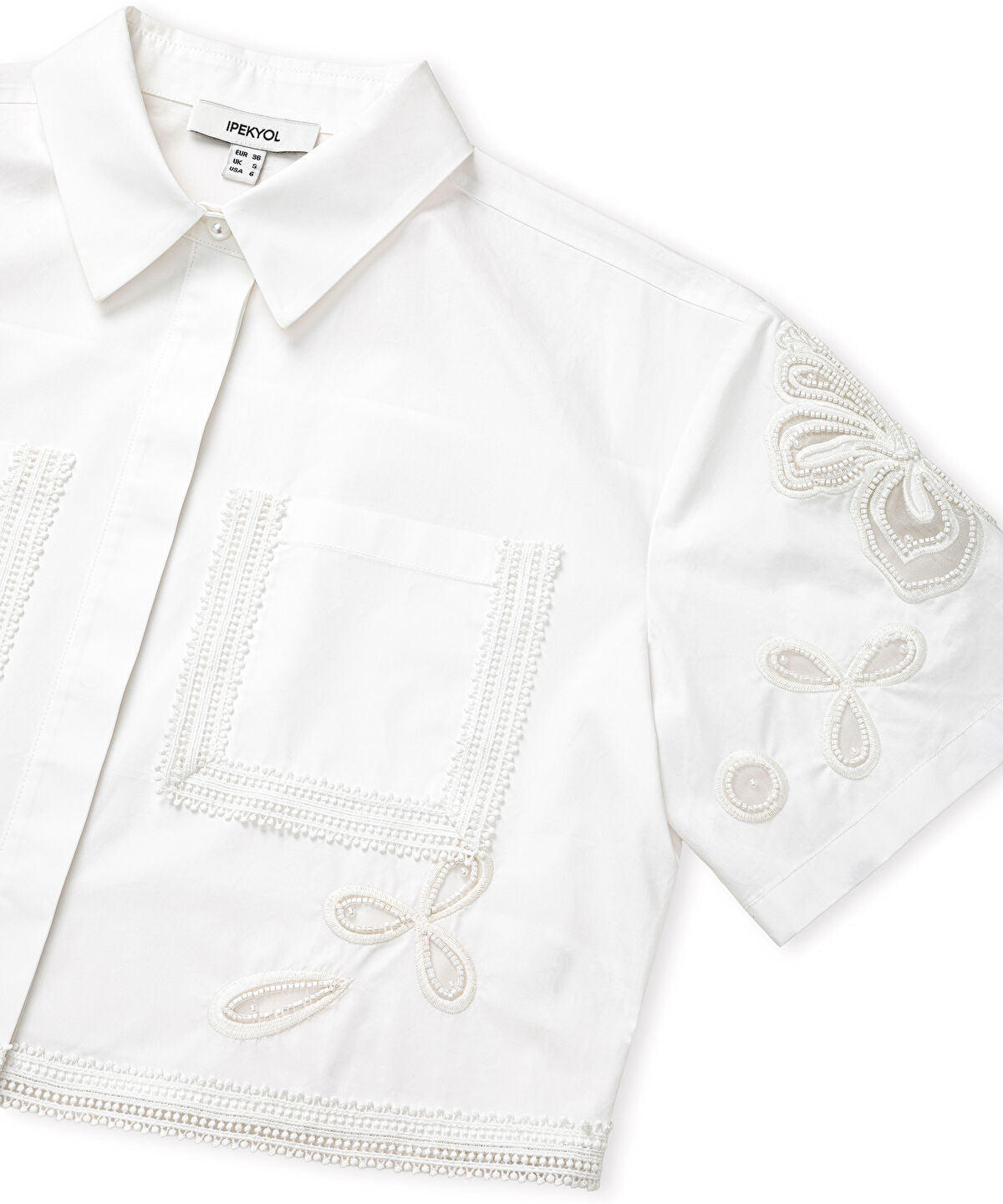 Zoomed Beaded and Embroidered Shirt