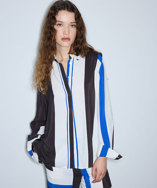 Printed Color-Block Shirt