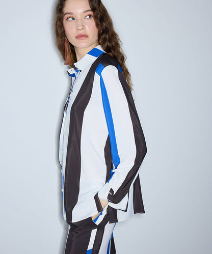Printed Color-Block Shirt
