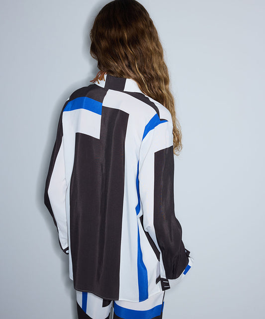 Printed Color-Block Shirt