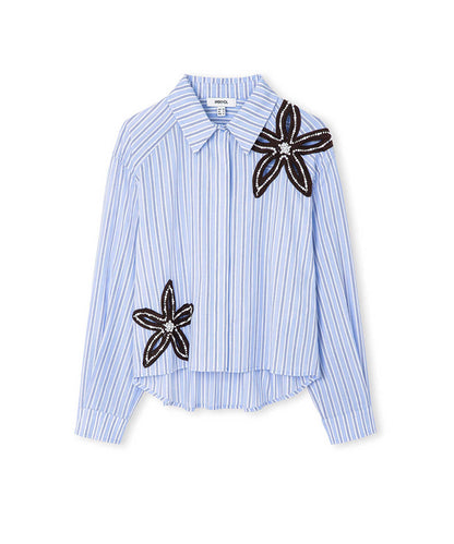 Cutout Shirt with Applique