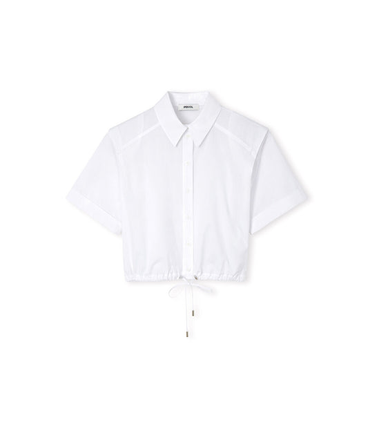 Gathered Poplin Shirt