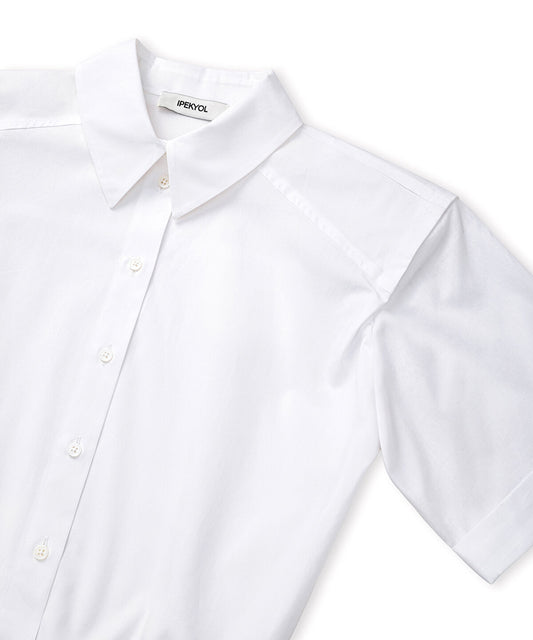 Gathered Poplin Shirt