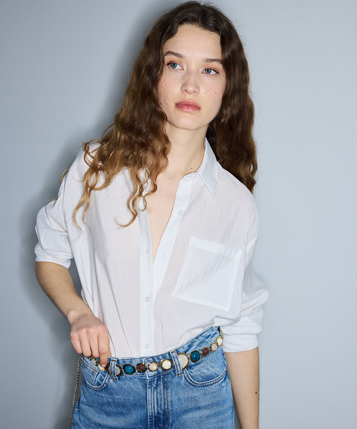 Zoomed Mixed Media Shirt