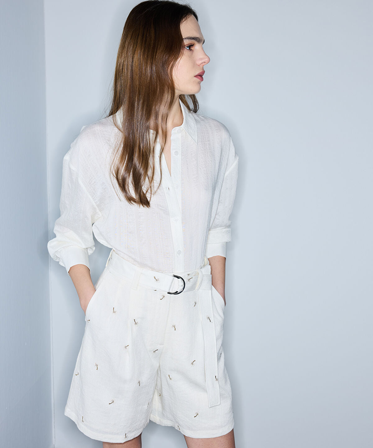 Textured Cutout Shirt