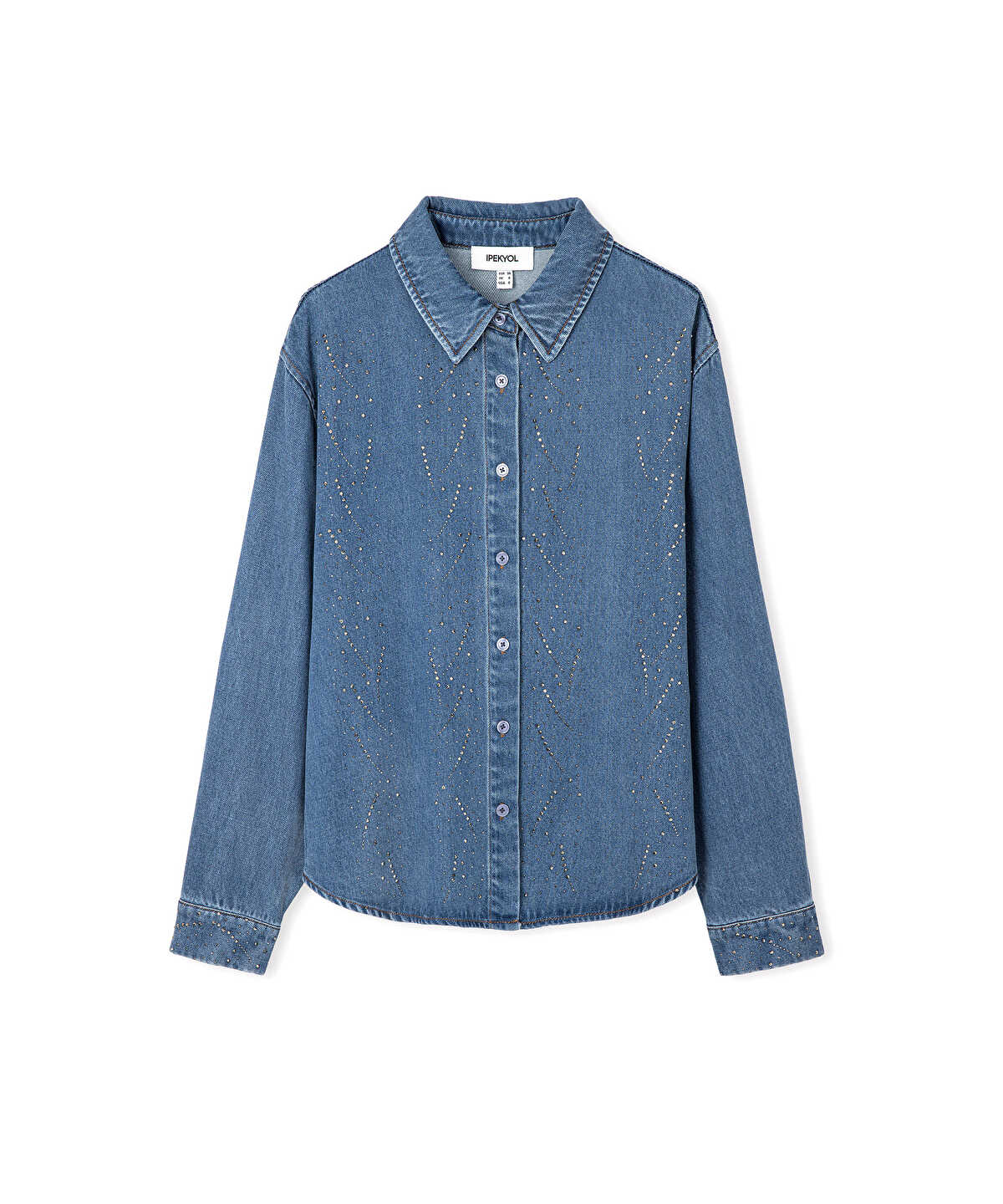 Embellished Denim Shirt