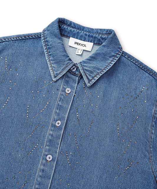 Embellished Denim Shirt
