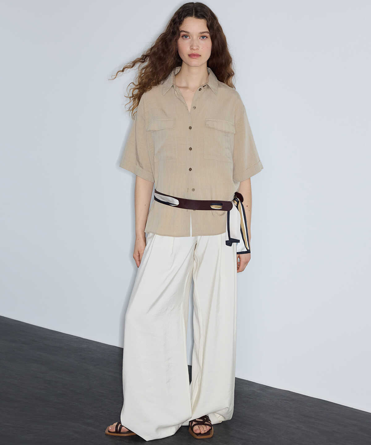 Relaxed-Fit Shirt with Flap Pockets