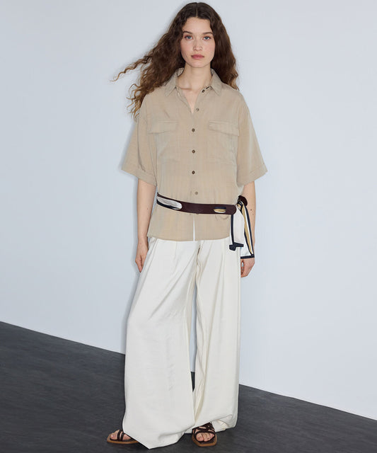 Relaxed-Fit Shirt with Flap Pockets