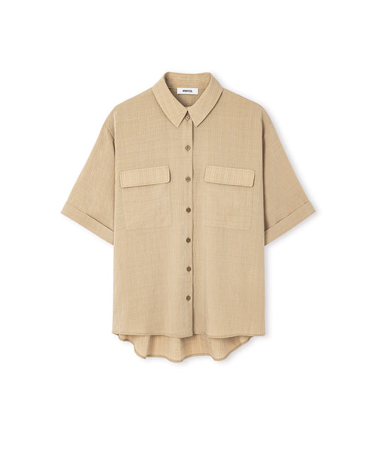 Relaxed-Fit Shirt with Flap Pockets