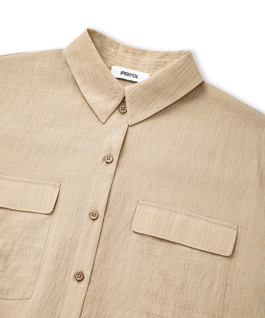 Relaxed-Fit Shirt with Flap Pockets
