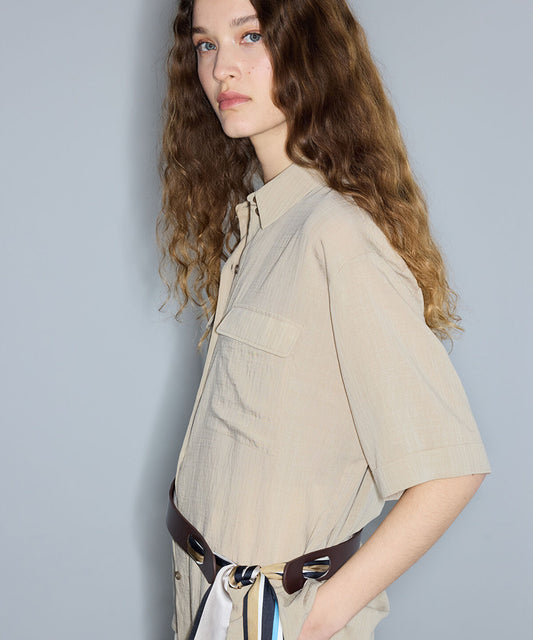 Relaxed-Fit Shirt with Flap Pockets