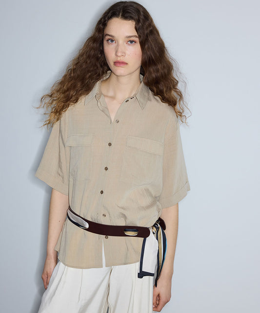Relaxed-Fit Shirt with Flap Pockets