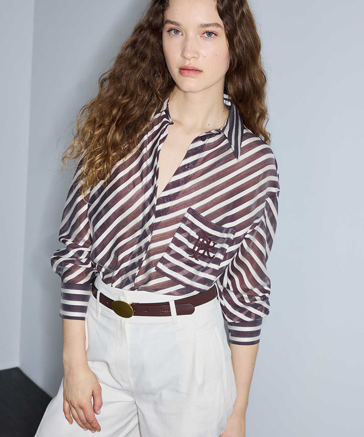 Monogram Embroidery Shirt